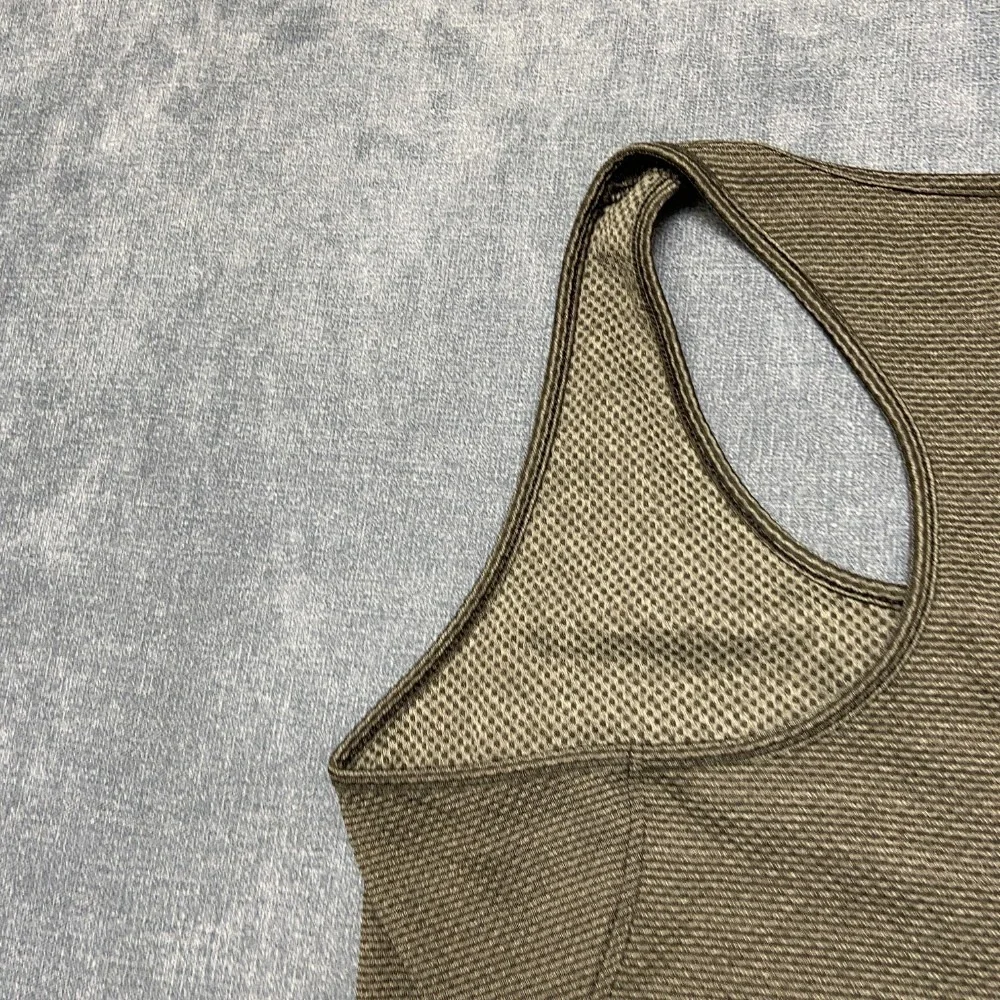 Nike Dri Fit Tank Top Womens XS Olive Green Sleeveless Running Gym Wear Athletic